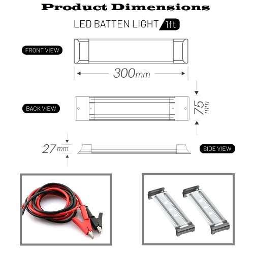 12Volts LED Batten Lights: Ideal For Use As Loadshedding Tube Lamps. Collections Allowed.