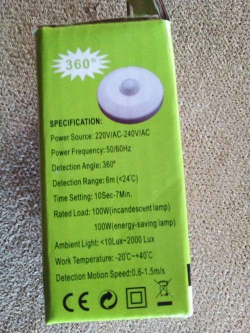 BARGAIN 360° PIR Motion Sensor Detector Switch For Various Automation Systems. Collections Allowed