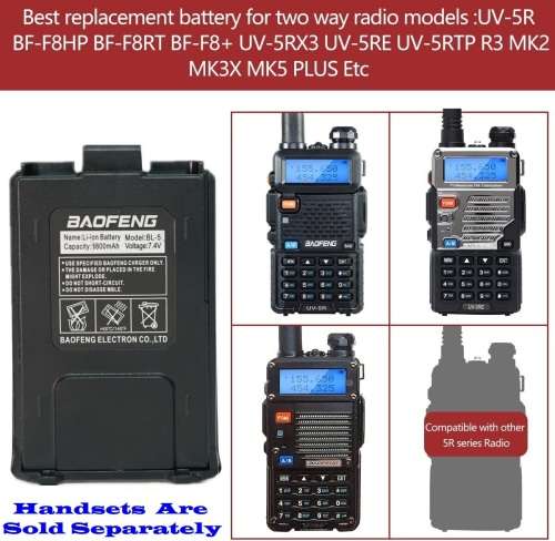 Baofeng UV-5R Two Way Walkie Talkie Ham Radio Transceiver Batteries. Collections Are Allowed.