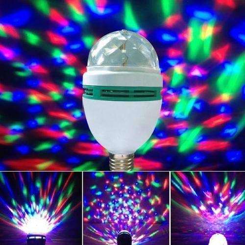 Auto Rotating DJ Party Disco Stage RGB LED E27 Socket Lamp Colourful Compact. Collections Allowed.