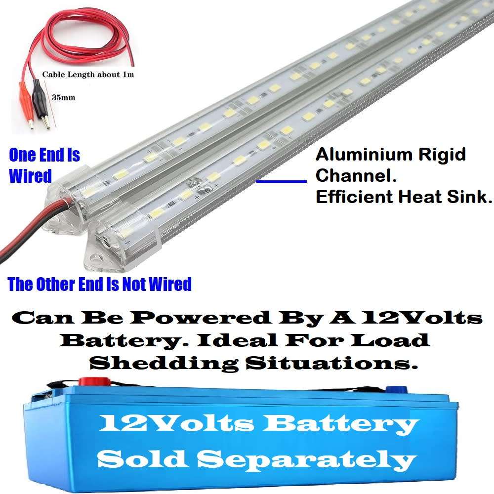 Very Long 1200mm LED Tube Lights 12Volts Aluminium Rigid Strip Lights. Collections Are Allowed.