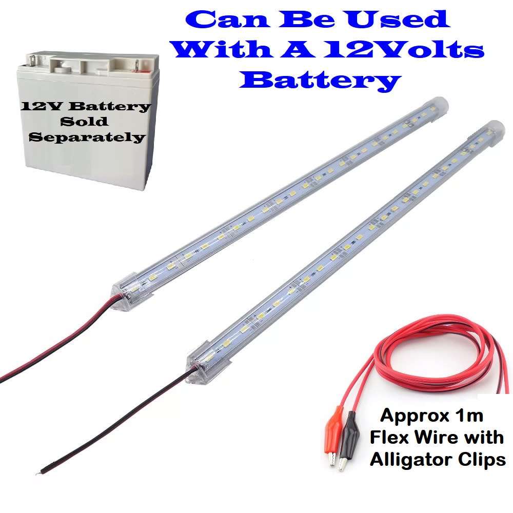 Very Long 1200mm LED Tube Lights 12Volts Aluminium Rigid Strip Lights. Collections Are Allowed.