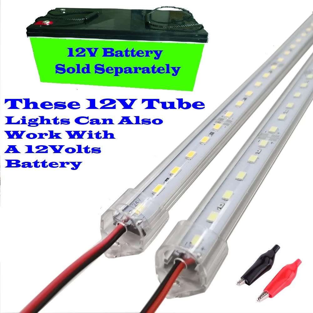 Very Long 1200mm LED Tube Lights 12Volts Aluminium Rigid Strip Lights. Collections Are Allowed.
