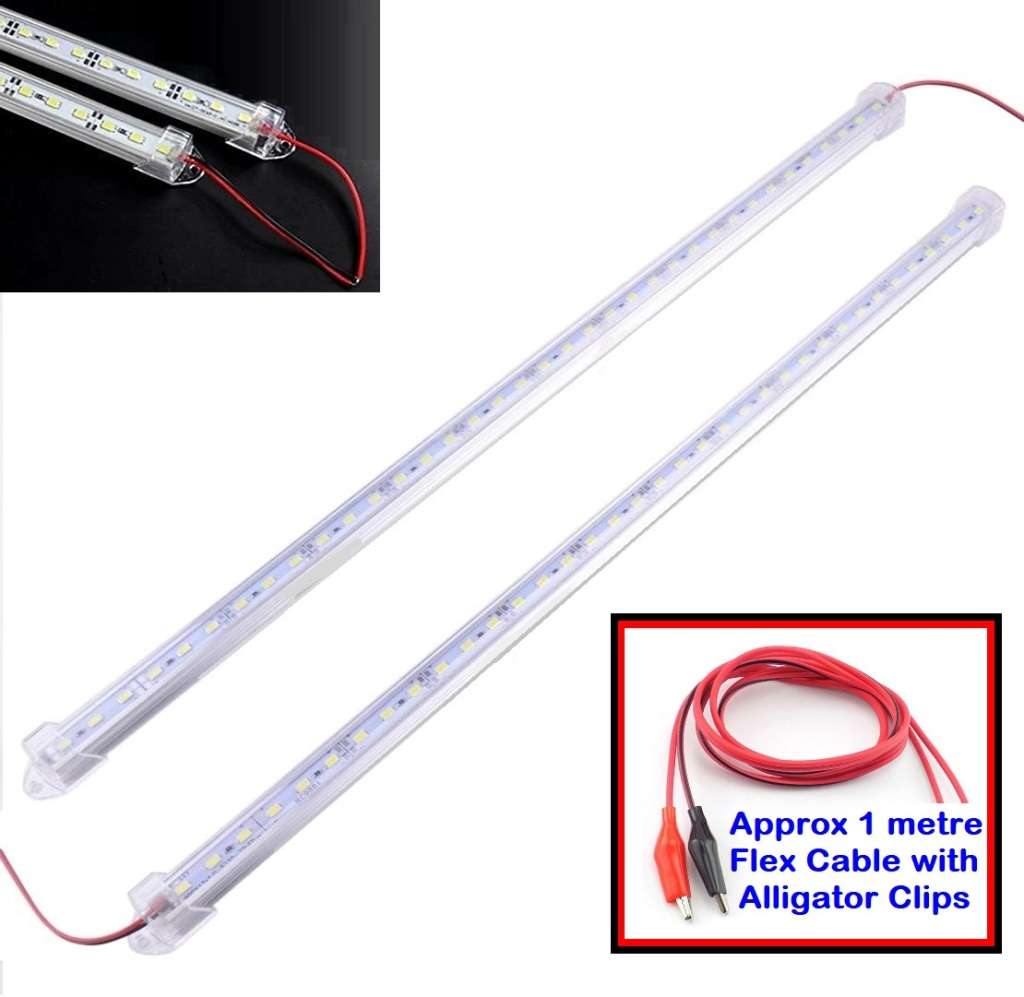 Very Long 1200mm LED Tube Lights 12Volts Aluminium Rigid Strip Lights. Collections Are Allowed.