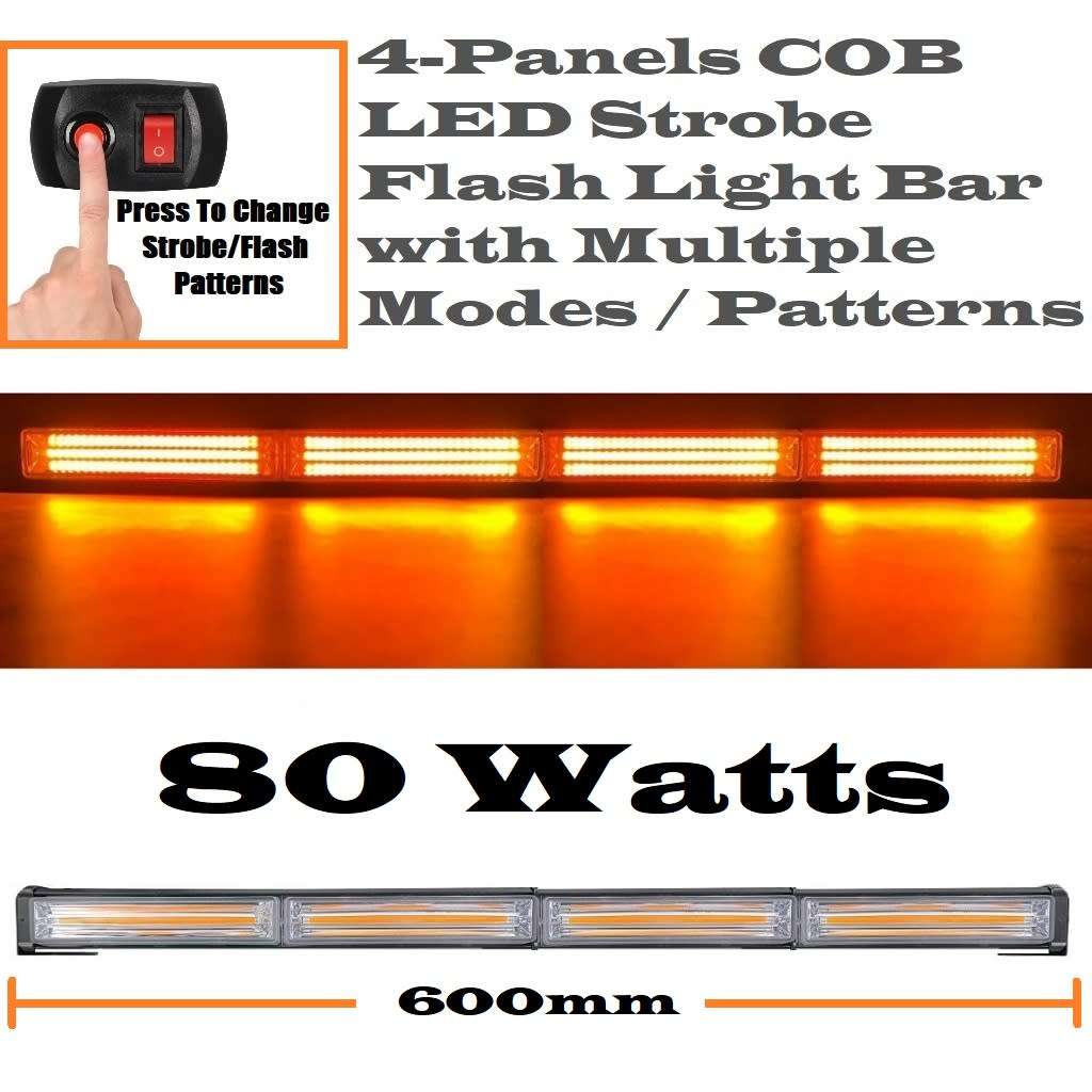 Emergency Vehicle Flash/Warning LED Strobe Light Bar Yellow Orange Amber. Collections allowed.