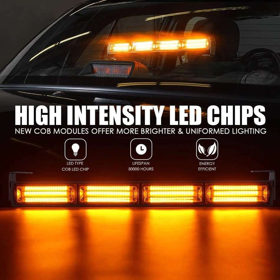 Emergency Vehicle Flash/Warning LED Strobe Light Bar Yellow Orange Amber. Collections allowed.