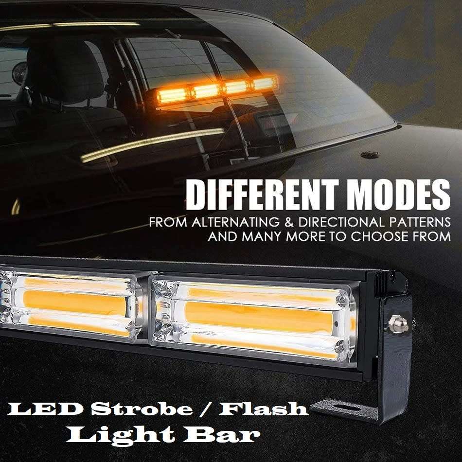 Emergency Vehicle Flash/Warning LED Strobe Light Bar Yellow Orange Amber. Collections allowed.
