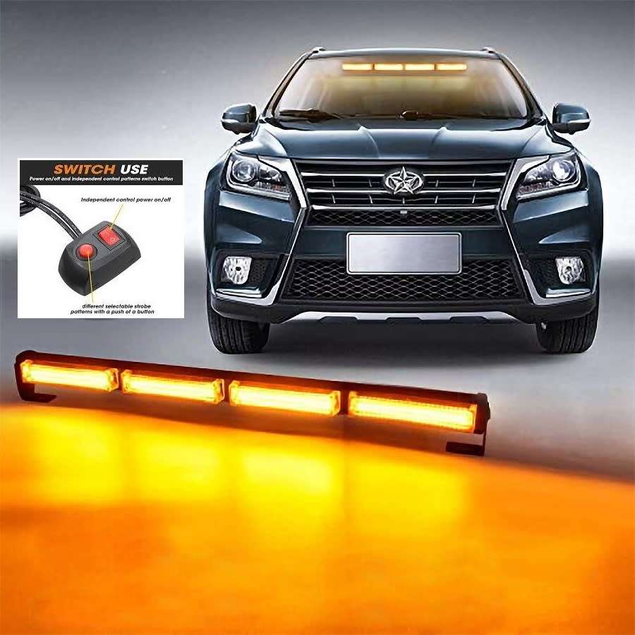 Emergency Vehicle Flash/Warning LED Strobe Light Bar Yellow Orange Amber. Collections allowed.