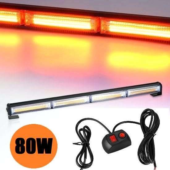 Emergency Vehicle Flash/Warning LED Strobe Light Bar Yellow Orange Amber. Collections allowed.