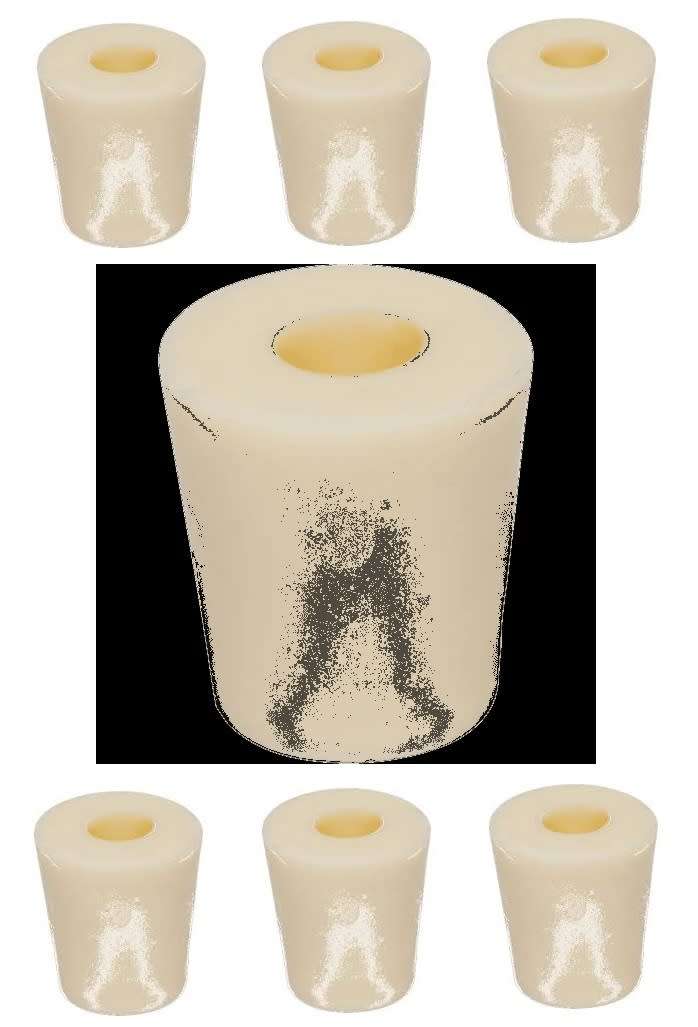 Pack of 6 Silicone Rubber Bungs Replacements For 25ml KWIK-SHOT Optic Head. Collections Allowed.