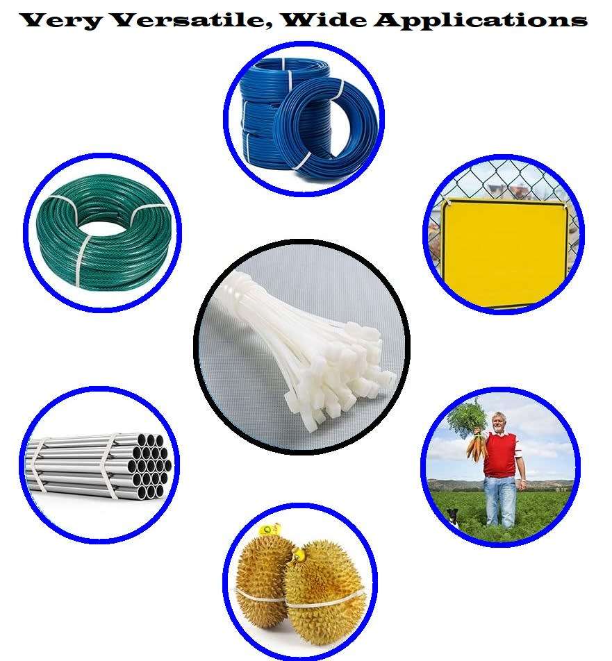 10pcs Giant 700mm Long, 8.8mm Wide Heavy Duty Nylon Cable Zip Ties White Colour. Collections Allowed