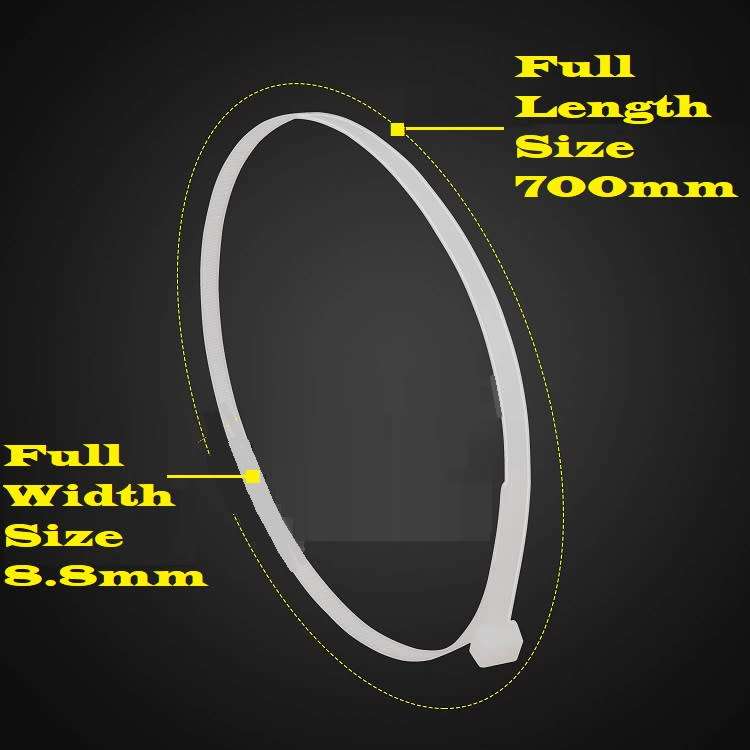 10pcs Giant 700mm Long, 8.8mm Wide Heavy Duty Nylon Cable Zip Ties White Colour. Collections Allowed
