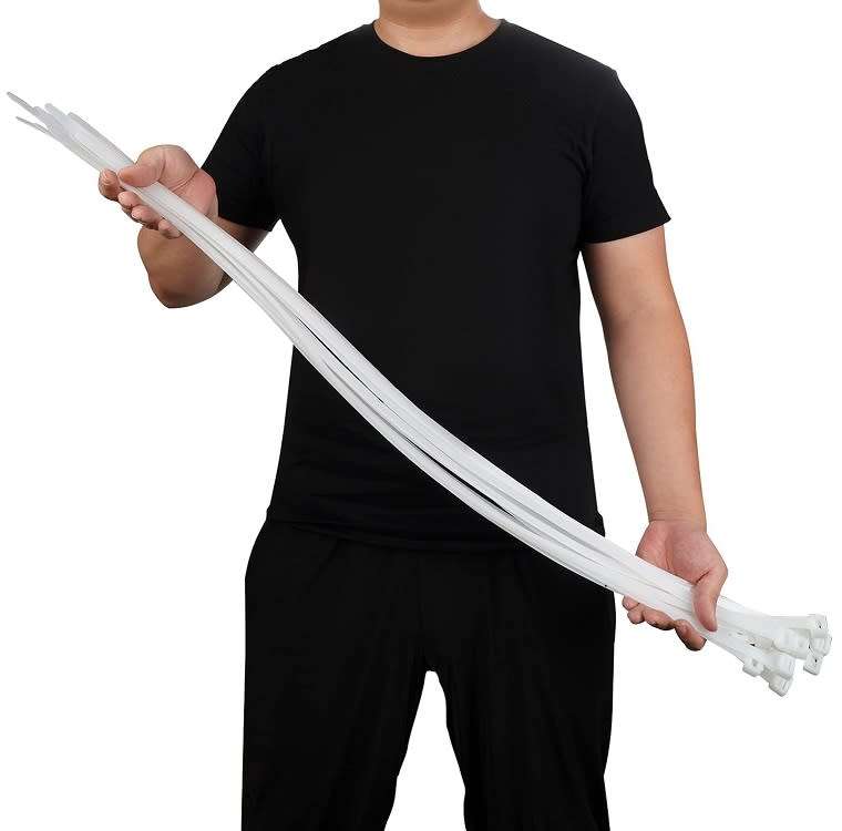 10pcs Giant 700mm Long, 8.8mm Wide Heavy Duty Nylon Cable Zip Ties White Colour. Collections Allowed