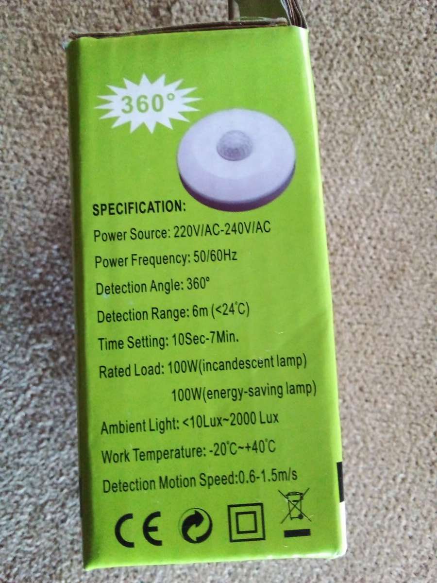5 Packs Of 360° PIR Motion Sensor Detector / Switch For Various Applications. Collections Allowed.