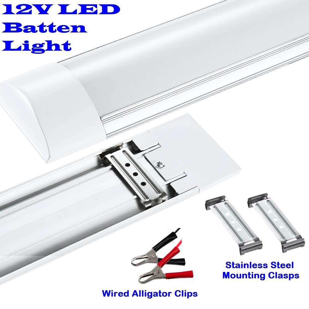 LED Batten Lights / Tube Lamps. 12 Volts. Can Be Run From A 12V Battery or PSU. Collections Allowed.