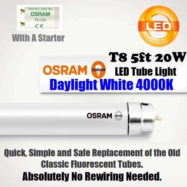 Direct Replacement for Fluorescent Tube. 25x OSRAM 5ft 1500mm LED T8 Tube Lights. Collection Allowed