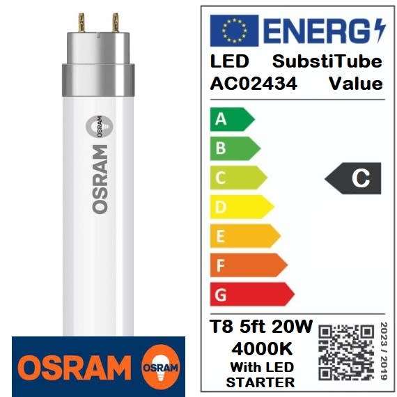 Direct Replacement for Fluorescent Tube. 25x OSRAM 5ft 1500mm LED T8 Tube Lights. Collection Allowed