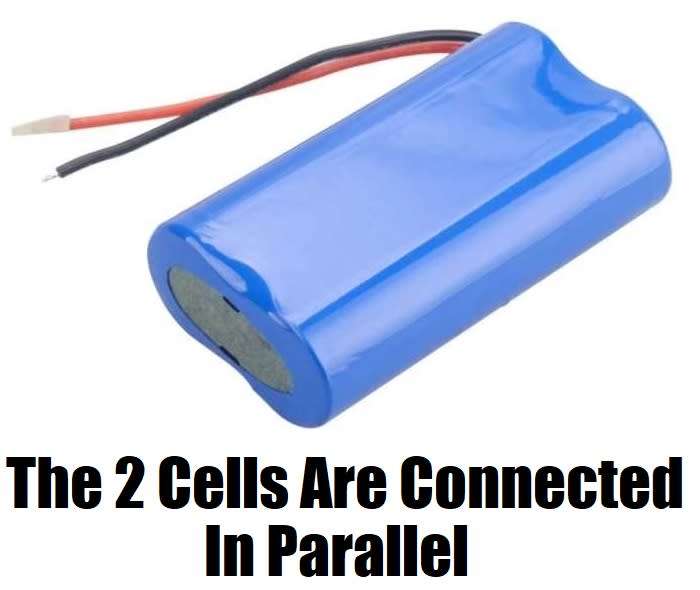 Rechargeable 18650 Battery Twin Pack 3.7V 2-Cells Pack Light Duty Applications. Collections Allowed.