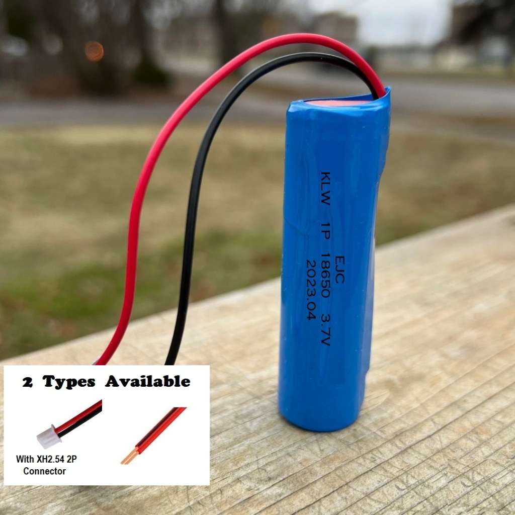 Rechargeable 18650 Wired Battery/Cell 3.7V 1700mAh. With Or Without JST XH Plug. Collections Allowed