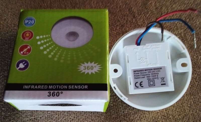 Clearance Sale Offer: Infrared Motion Sensor PIR 360° Detector, 220V. Collections Are Allowed.