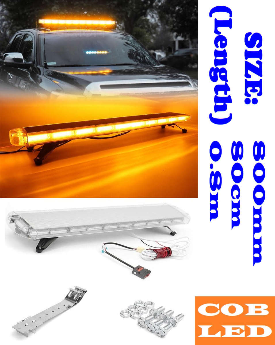 Construction Vehicle Roof Top Amber Orange COB LED Strobe Warning Flash Light. Collections Allowed.