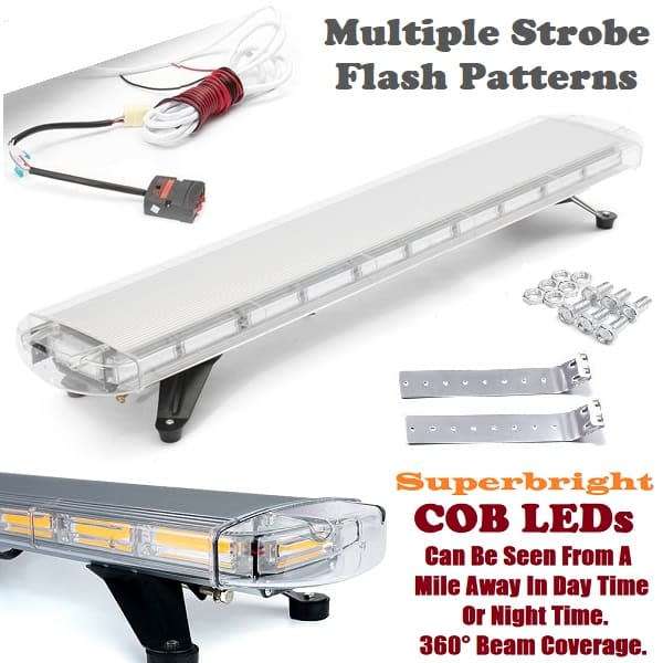 Amber Tow Truck Car Roof Top COB LED Strobe Emergency Warning Flash Light Bar. Collections Allowed.