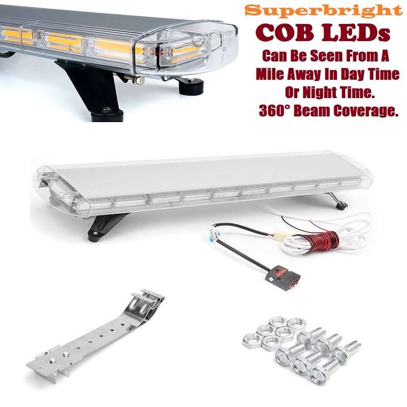 Amber Tow Truck Car Roof Top COB LED Strobe Emergency Warning Flash Light Bar. Collections Allowed.