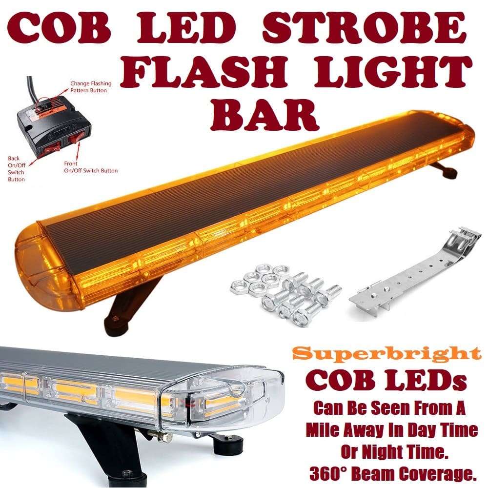 Amber Tow Truck Car Roof Top COB LED Strobe Emergency Warning Flash Light Bar. Collections Allowed.