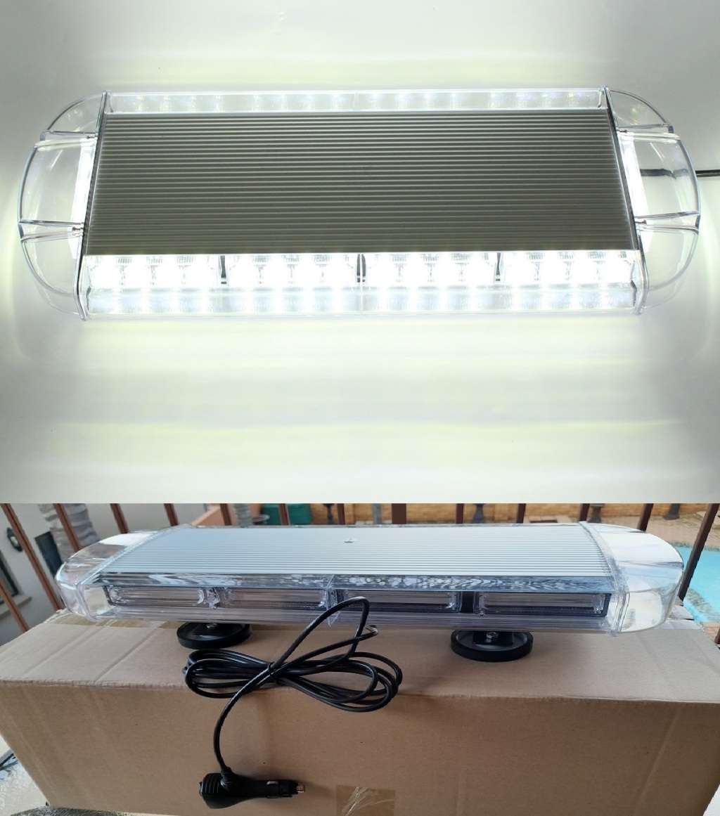 Vehicle COB LED Strobe Roof Top Flash Light White Light Colour Magnetic Mount. Collections Allowed.