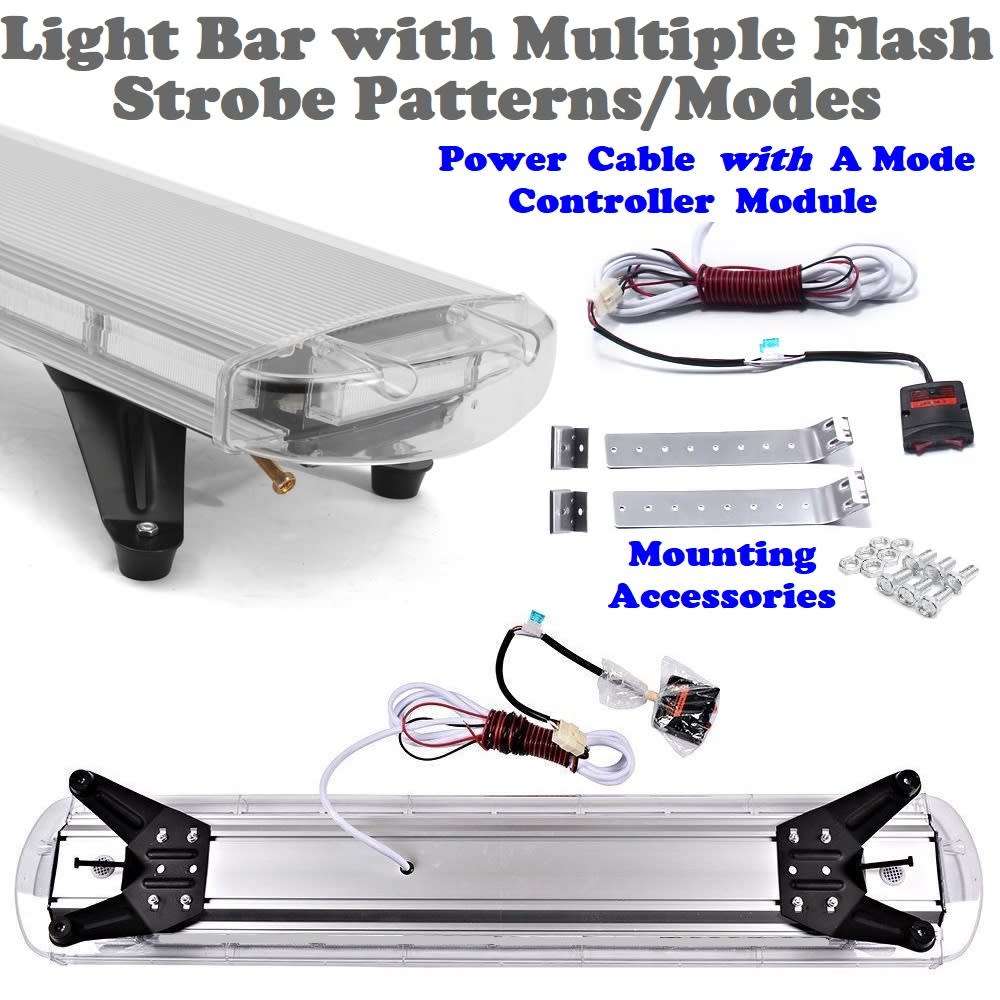 LED Security Vehicle Roof Top Emergency Hazard Warning Flash Strobe Light Bar. Collections Allowed.