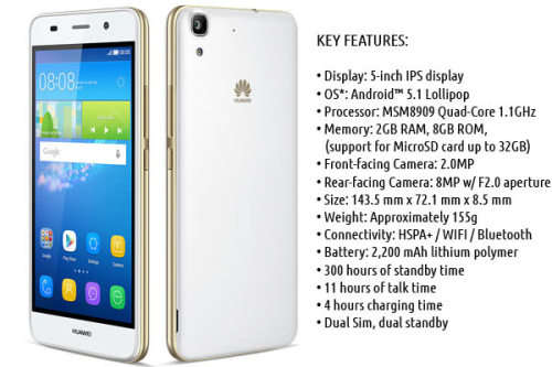 Huawei  stylish Y6  (AS NEW CONDITION WITH BOX AND ALL ACCESSORIES)