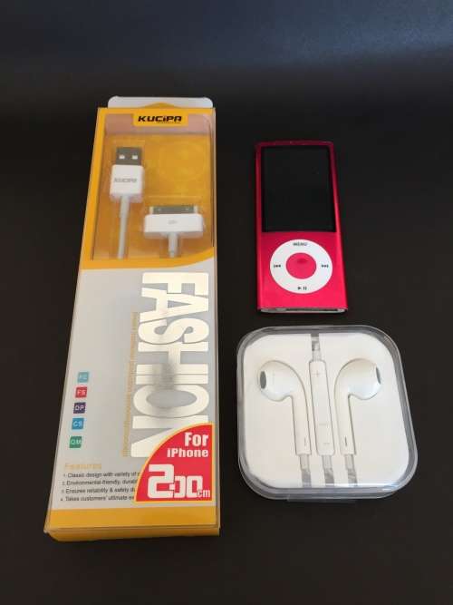 Apple iPod Nano 5th Gen - 8GB -Electric Pink - With Camera includes Brand New Accessories
