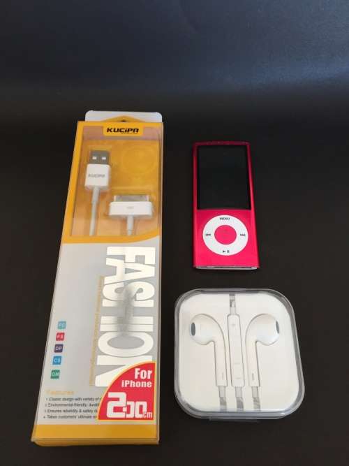 Apple iPod Nano 5th Gen - 8GB -Electric Pink - With Camera includes Brand New Accessories