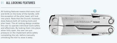 Leatherman Rebar - Silver - Authentic - Stainless Steel - Brand New Condition with Pouch