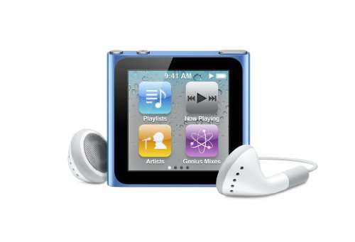 Apple iPod Nano - 6th Generation - BLUE - 16GB - With Earphones and charging/data Cable