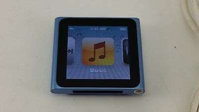 Apple iPod Nano - 6th Generation - BLUE - 16GB - With Earphones and charging/data Cable