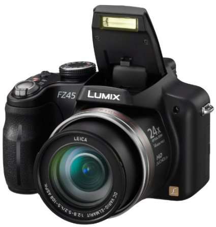 Panasonic Lumix FZ45 14.1MP Digital Camera - Black (3.0 inch TFT LCD Display, LEICA DC Lens with 25m