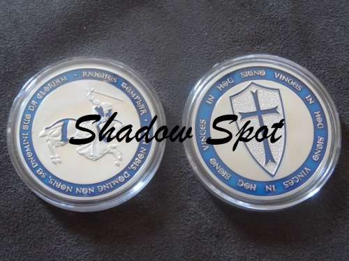 Templar Knight Blue & Silver Clad Bullion Coin