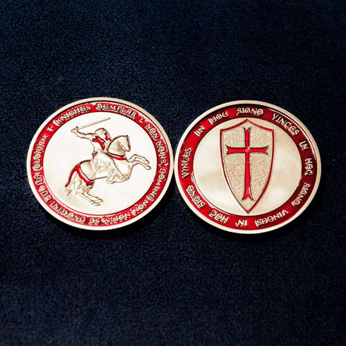 Templar Knight Red & Gold Clad Bullion Coin