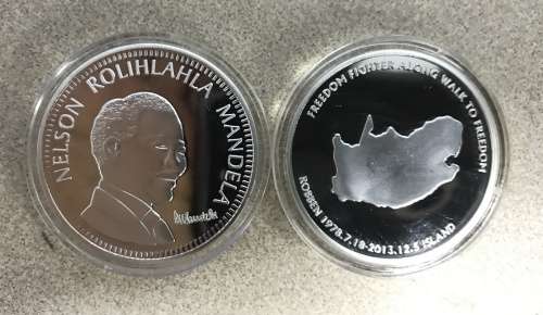 Nelson Mandela Freedom Fighter Silver Clad Bullion Coin