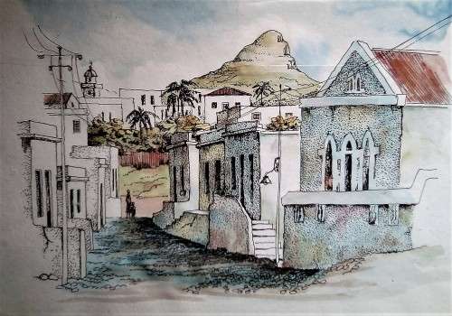 street in bokaap with original houses