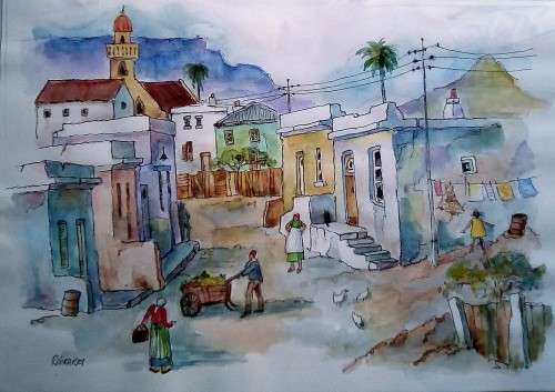 a scene in the malay quarter cape town