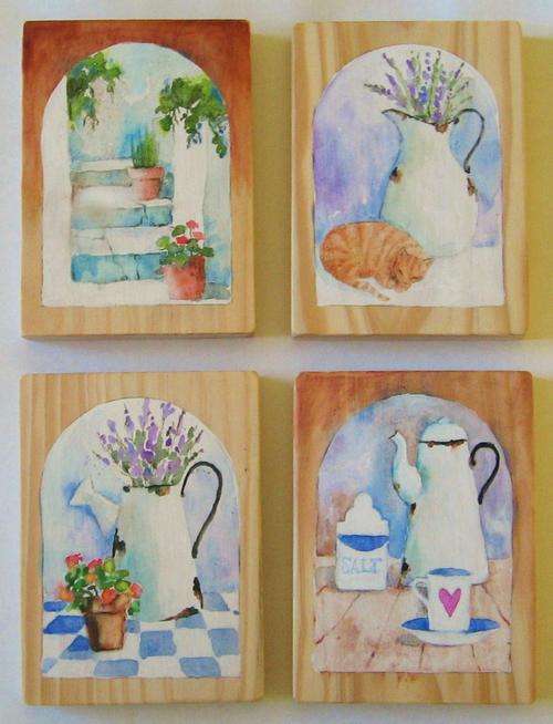 Set of Four Watercolours