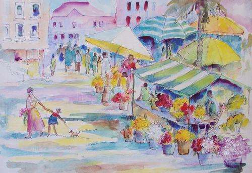 Flower Sellers in the City