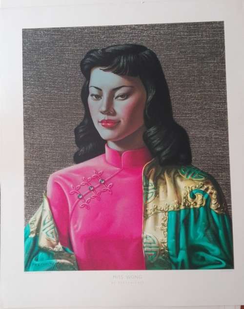 Miss Wong by Tretchikoff vintage print 62cm x 75cm