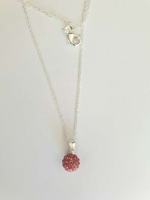 Sterling silver Swarovski crsytal pendant and chain