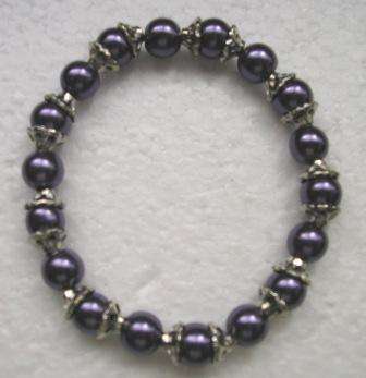 Elegant glass pearl bracelet
