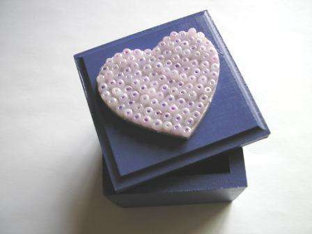 Pretty heart trinket box