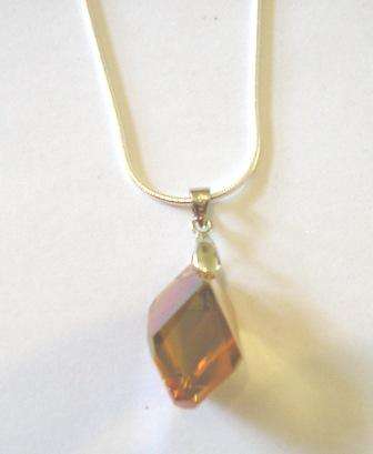 Swarovski crystal galactic pendant on sterling silver chain