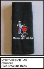BRAAITOWEL - Hier Braai die Baas